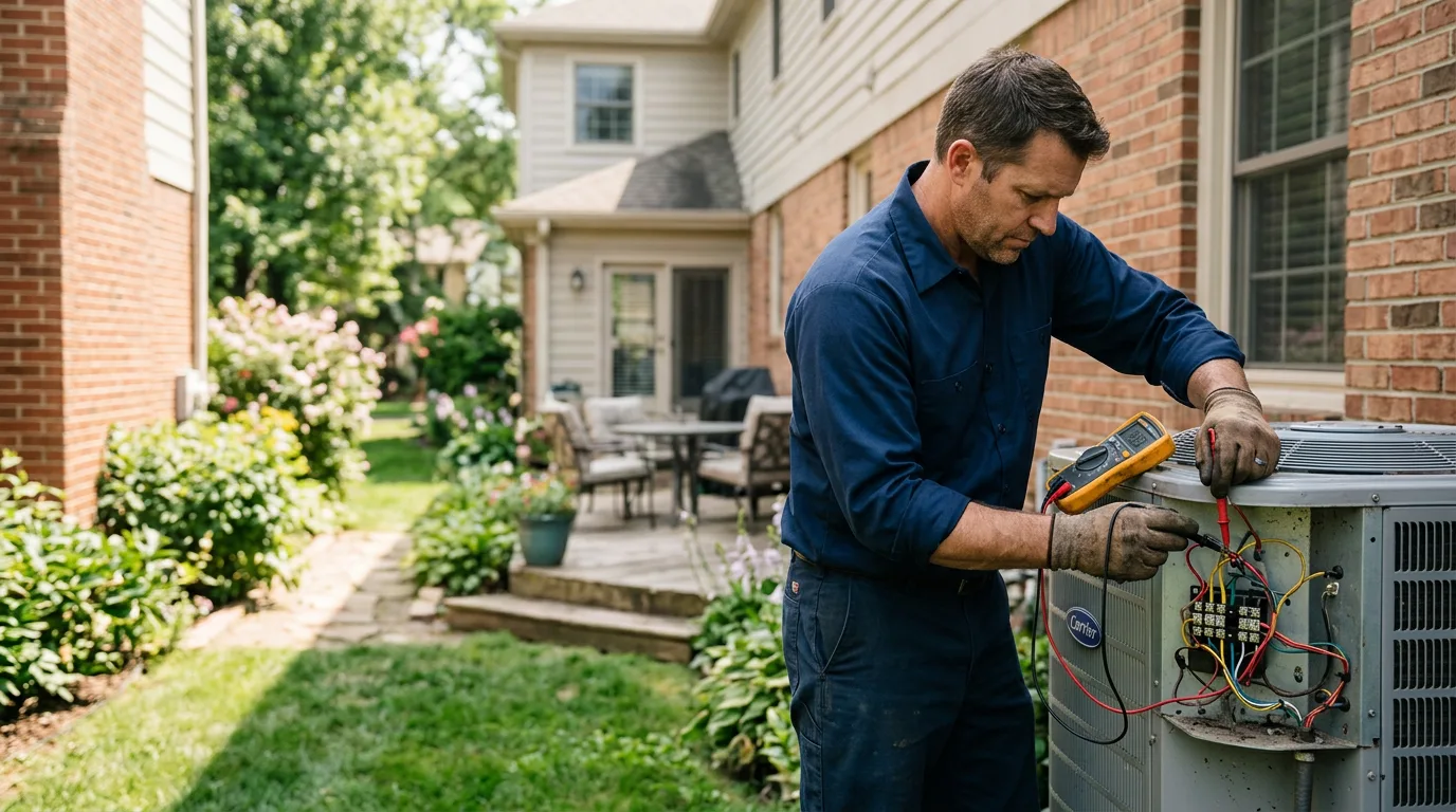 HVAC technician working near Hartville, WY